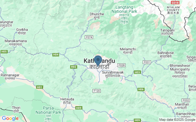 Kaart met locatie Markt in Kathmandu